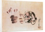 Craftsman painting toys, 19th century by Katsushika Hokusai