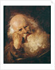 Head of an Old Man by Jean-Honore Fragonard