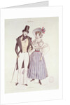 Fashion for Men and Women, 1830 by French School