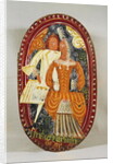 Marzipan box depicting a man and woman, c.1660 by German School