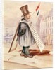 The Sandwich Board Man, Boulevard du Temple, 1839 by French School