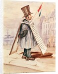 The Sandwich Board Man, Boulevard du Temple, 1839 by French School