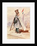 The Sandwich Board Man, Boulevard du Temple, 1839 by French School