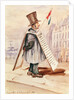 The Sandwich Board Man, Boulevard du Temple, 1839 by French School
