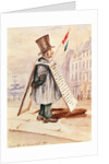 The Sandwich Board Man, Boulevard du Temple, 1839 by French School