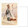 The Sandwich Board Man, Boulevard du Temple, 1839 by French School