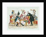 Caricature of Louis XVI playing chess with a soldier of the National Guard by French School