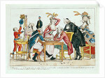 Caricature of Louis XVI playing chess with a soldier of the National Guard by French School