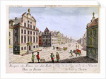 View of the Town Hall, Boston, 18th century by Franz Xavier Habermann
