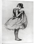 Dancer adjusting her costume and hitching up her skirt, 1889 by Henri de Toulouse-Lautrec