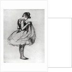 Dancer adjusting her costume and hitching up her skirt, 1889 by Henri de Toulouse-Lautrec