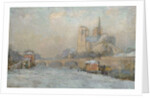 Quai de la Tournelle and Notre-Dame de Paris, 1909 by Albert-Charles Lebourg