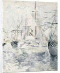 White Boat in the Port, Nice, 1881 by Berthe Morisot