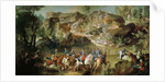 Hunting in the Forest of Fontainebleau at Franchard by Jean-Baptiste Oudry