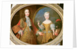 Louis XV and the Infanta of Spain, Maria Ana Victoria c.1724 by Alexis Simon Belle