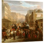 Descent of the Courtille, Belleville by Celestin Francois Nanteuil