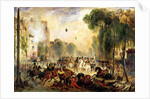 Assassination Attempt on King Louis-Philippe by Giuseppe Fieschi Boulevard du Temple, 28th July 1835 by Francois Gabriel Guillaume Lepaulle