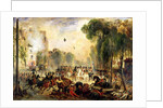 Assassination Attempt on King Louis-Philippe by Giuseppe Fieschi Boulevard du Temple, 28th July 1835 by Francois Gabriel Guillaume Lepaulle