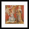 Panel from a diptych depicting the Angel of the Annunciation, the Donor and a Female Saint, possibly St. Mary Magdalene, c.1420 by Master of the Rohan Hours