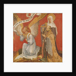 Panel from a diptych depicting the Angel of the Annunciation, the Donor and a Female Saint, possibly St. Mary Magdalene, c.1420 by Master of the Rohan Hours