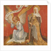 Panel from a diptych depicting the Angel of the Annunciation, the Donor and a Female Saint, possibly St. Mary Magdalene, c.1420 by Master of the Rohan Hours