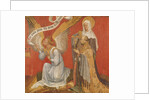 Panel from a diptych depicting the Angel of the Annunciation, the Donor and a Female Saint, possibly St. Mary Magdalene, c.1420 by Master of the Rohan Hours
