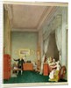 The Empress's Bedroom with the Duchesse de Montebello and Jean-Nicolas Corvisart October 1813 by Marie-Louise de Hapsburg-Lorraine
