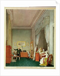 The Empress's Bedroom with the Duchesse de Montebello and Jean-Nicolas Corvisart October 1813 by Marie-Louise de Hapsburg-Lorraine