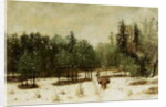 Entrance to the Forest in Winter. Snow Effect, 1873 by Gustave Courbet