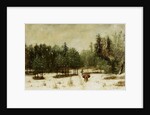 Entrance to the Forest in Winter. Snow Effect, 1873 by Gustave Courbet