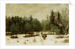 Entrance to the Forest in Winter. Snow Effect, 1873 by Gustave Courbet