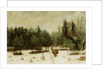 Entrance to the Forest in Winter. Snow Effect, 1873 by Gustave Courbet