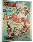 Poster advertising 'Le Bal des Canotiers' at Bougival, c.1875 by French School