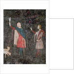 Detail of two falconers, from the Stag Room, 1343 by French School