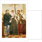 Invitation to the Dance, detail of the central group by Giovanni Antonio Fasolo