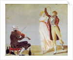 Merveilleuse and Incroyable with a Violinist by Louis Leopold (after) Boilly