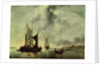 Calm or, Boats near the Coast, after 1651 by Jan van de Capelle or Cappelle