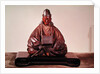 Seated statue of Basho Edo Period by Ran-Koo