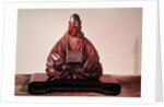 Seated statue of Basho Edo Period by Ran-Koo
