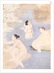 Three Bathers by Indian School