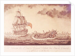 Le Vengeur du Peuple Sinking at the Battle of Ouessant, 1st June 1794 by School French