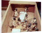 Funerary model of a textile workshop by Egyptian 11th Dynasty