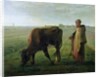 Woman Grazing her Cow, 1858 by Jean-Francois Millet