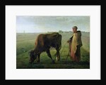 Woman Grazing her Cow, 1858 by Jean-Francois Millet