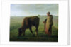 Woman Grazing her Cow, 1858 by Jean-Francois Millet