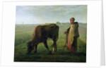 Woman Grazing her Cow, 1858 by Jean-Francois Millet