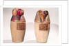Copies of two New Kingdom canopic jars by Egyptian School