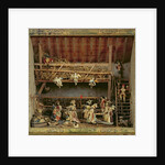 Crib with figures made from bread by French School