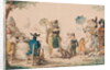 Promenade on the Champs-Elysees, 1811 by French School