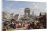 The Market and Fountain of the Innocents, Paris, 1823 by John James Chalon